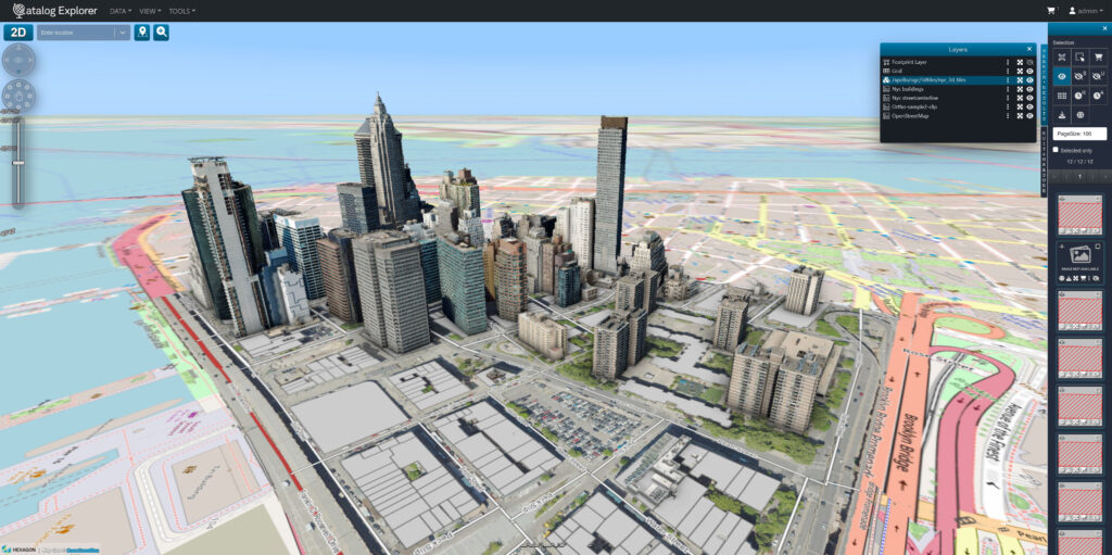 A screenshot high-resolution 3D data is visualised within ERDAS APOLLO